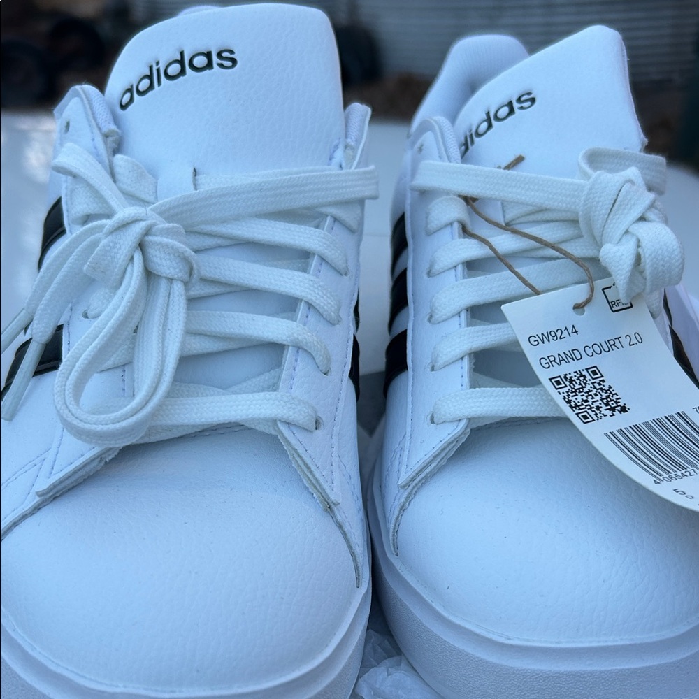 Adidas Women's White and Black Sneakers